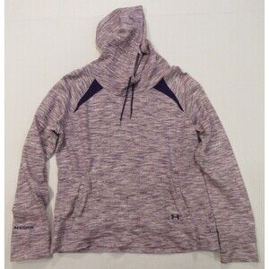 Under Armour Cold Gear Storm Purple & White Hoodie Sweatshirt Size Large
